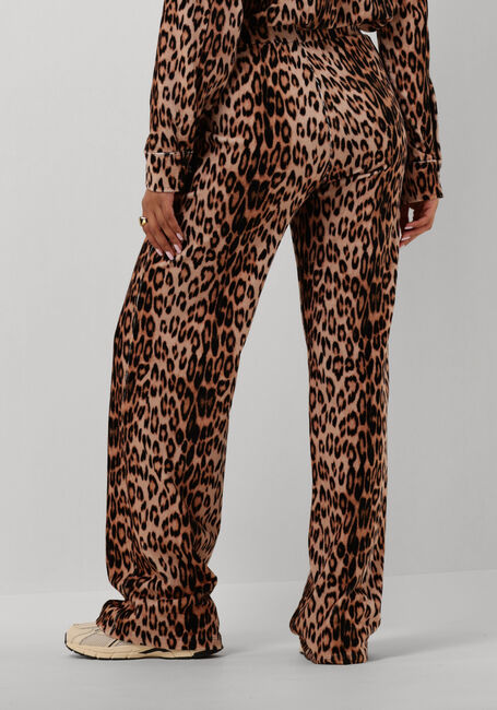 ALIX THE LABEL Pantalon large LADIES WOVEN LEOPARD VELVET PANTS en marron - large