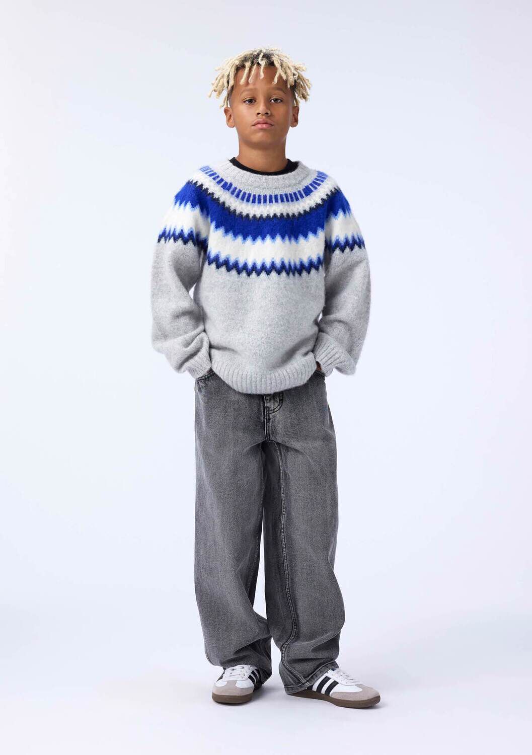 Grijze MOLO Wide jeans AIDEN - large