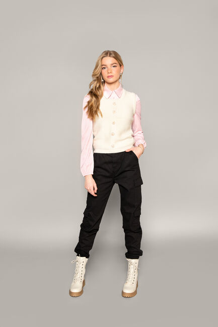 FRANKIE & LIBERTY Mom jeans BIRD CARGO en noir - large