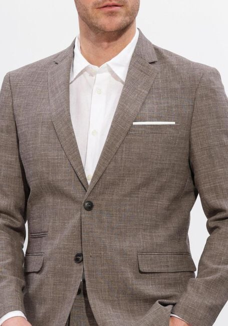 Bruine SELECTED MEN Colberts SLHSLIM-OASIS LINEN BLZ NOOS - large