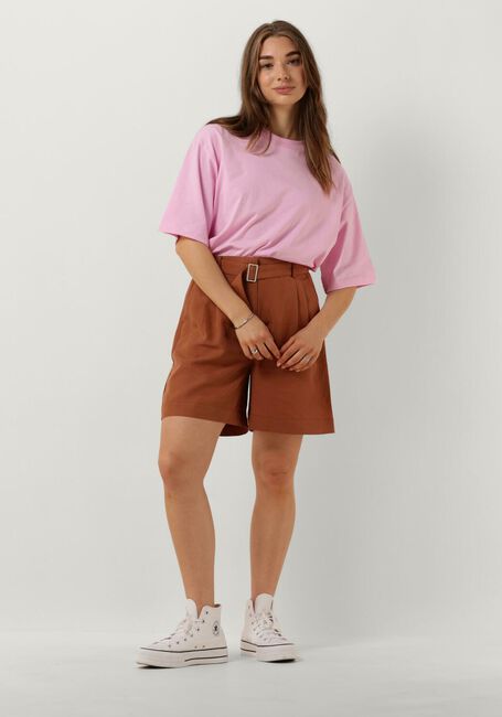 Paarse OBJECT T-shirt OBJGIMA 2/4 OVERSIZE T-SHIRT - large