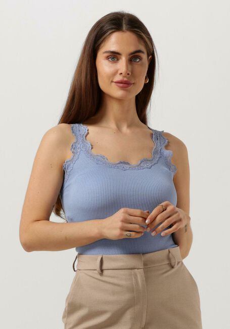 ROSEMUNDE Haut SILK TOP W/ LACE en bleu - large