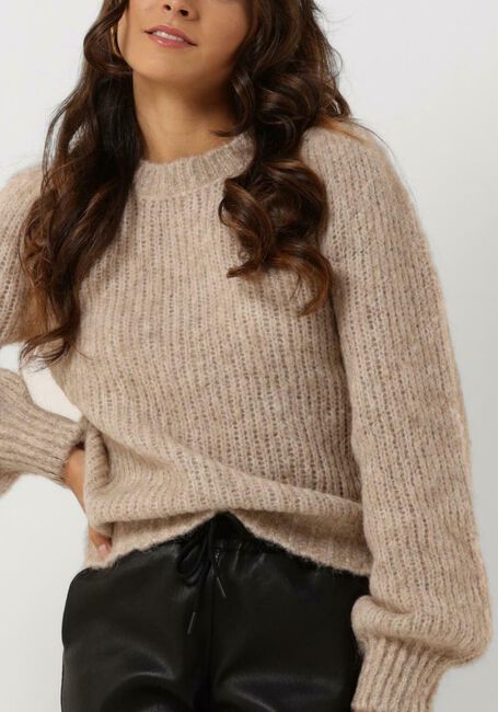 NEO NOIR Pull MARTINA FLUFFY KNIT BLOUSE en beige - large