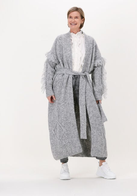 Grijze SILVIAN HEACH Vest LONG CARDIGAN CLEVELAND - large