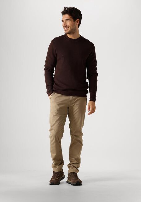 CAST IRON Pull MOCK NECK COTTON MODAL en marron - large