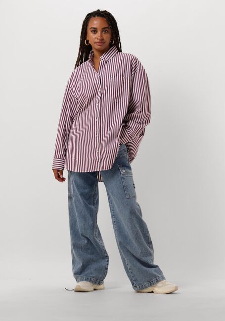 TOMMY JEANS TJW OVS PINSTRIPE SH Blouses en rouge - large