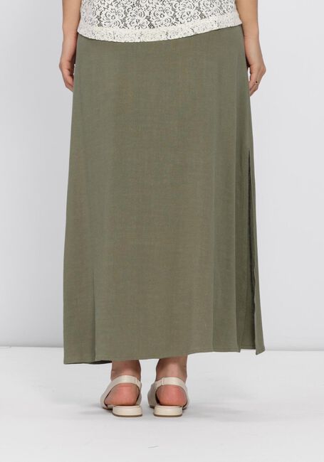 SELECTED WOMEN Jupe maxi SLFVIVA HW ANKLE LINEN BLEND SKIRT en vert - large