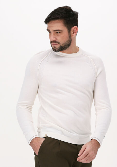 CAST IRON Pull R-NECK TECH MERINO en blanc - large