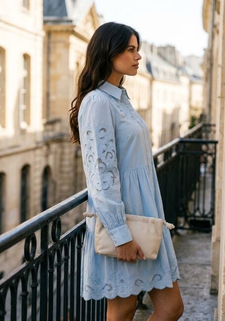 Y.A.S. Mini robe YASZIMIA LS SHIRT DRESS en bleu - large