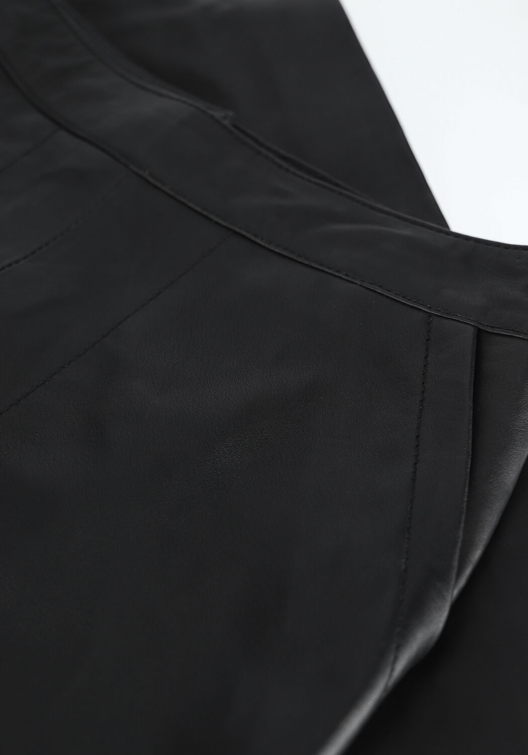 BY-BAR Jupe midi BASIC LEATHER SKIRT en noir - large