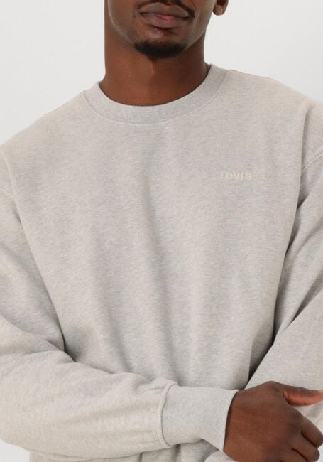 Lichtgrijze LEVI'S Trui AUTHENTIC CREW - large