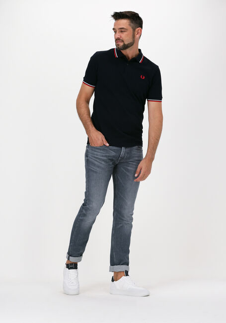 Donkerblauwe FRED PERRY Polo TWIN TIPPED FRED PERRY SHIRT - large
