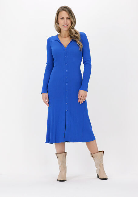 Blauwe NEO NOIR Midi jurk JUPITER KNIT DRESS - large