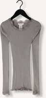 ROSEMUNDE Haut BABETTE SILK T-SHIRT LACE Gris clair ROSEMUNDE Haut BABETTE SILK T-SHIRT LACE Gris clair - medium