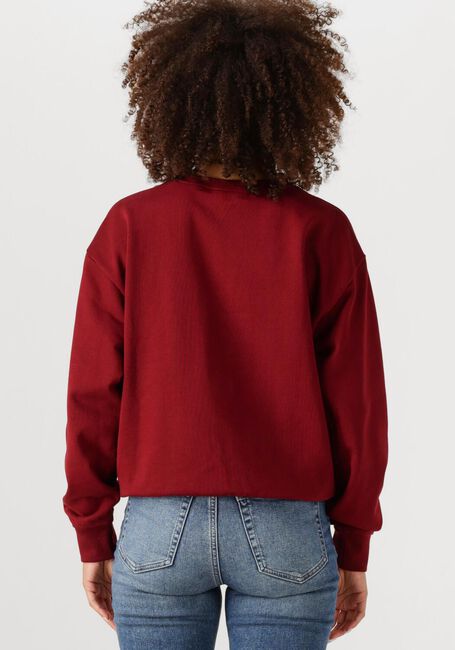 CALVIN KLEIN Pull LS MONOLOGO FRENCH TERRY RLXD CR Bordeaux - large