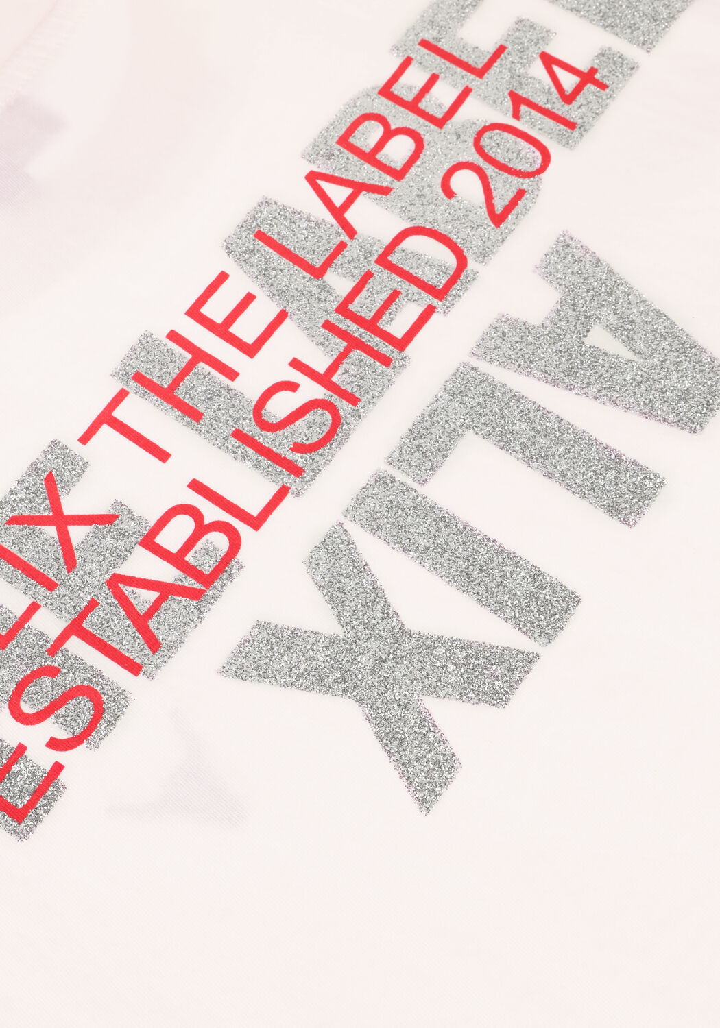 Witte ALIX THE LABEL T-shirt LADIES KNITTED ADVENTURE T-SHIRT - large