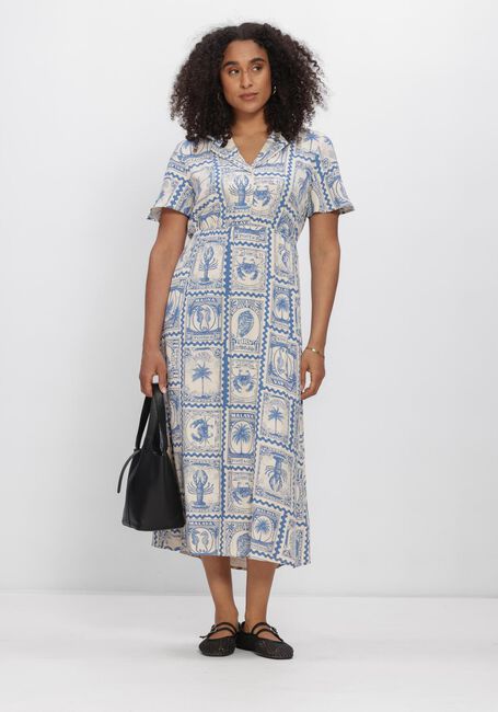 Beige OBJECT Midi jurk OBJVIMA S/S MIDI DRESS - large