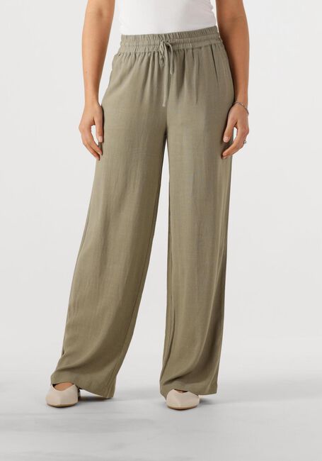 SELECTED FEMME Pantalon large SLFVIVA-GULIA HW LONG LINEN PANT NOOS Kaki - large