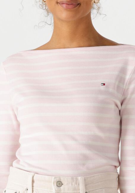 TOMMY HILFIGER T-shirt SLIM CODY BOAT-NK 3/4SLV Rose clair - large