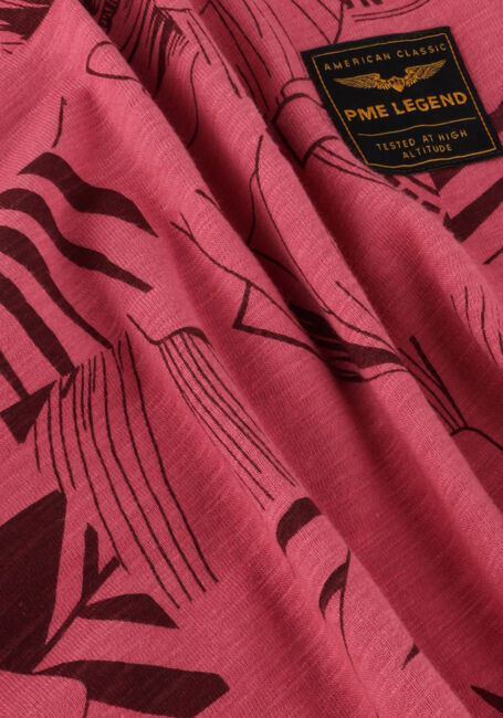 PME LEGEND T-shirt SHORT SLEEVE R-NECK SLUB JERSEY AOP en rose - large