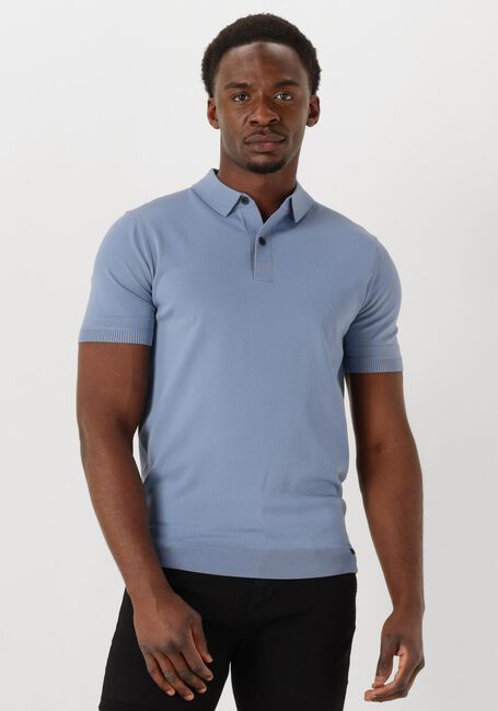 Lichtblauwe GENTI T-shirt POLO BUTTON SS K2046-1260 - large