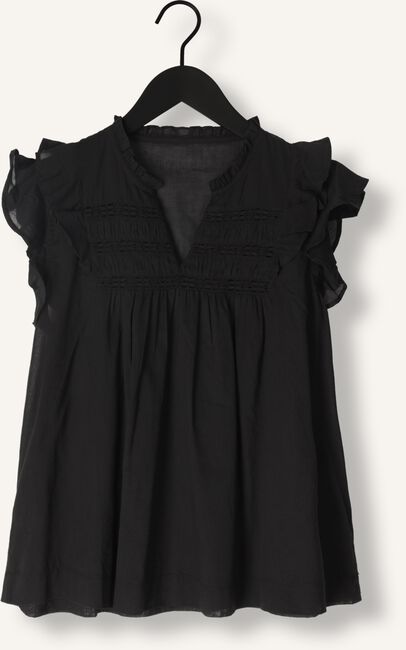 Zwarte NOTRE-V Top VOILE TOP SHORT SLEEVES Zwarte NOTRE-V Top VOILE TOP SHORT SLEEVES - large