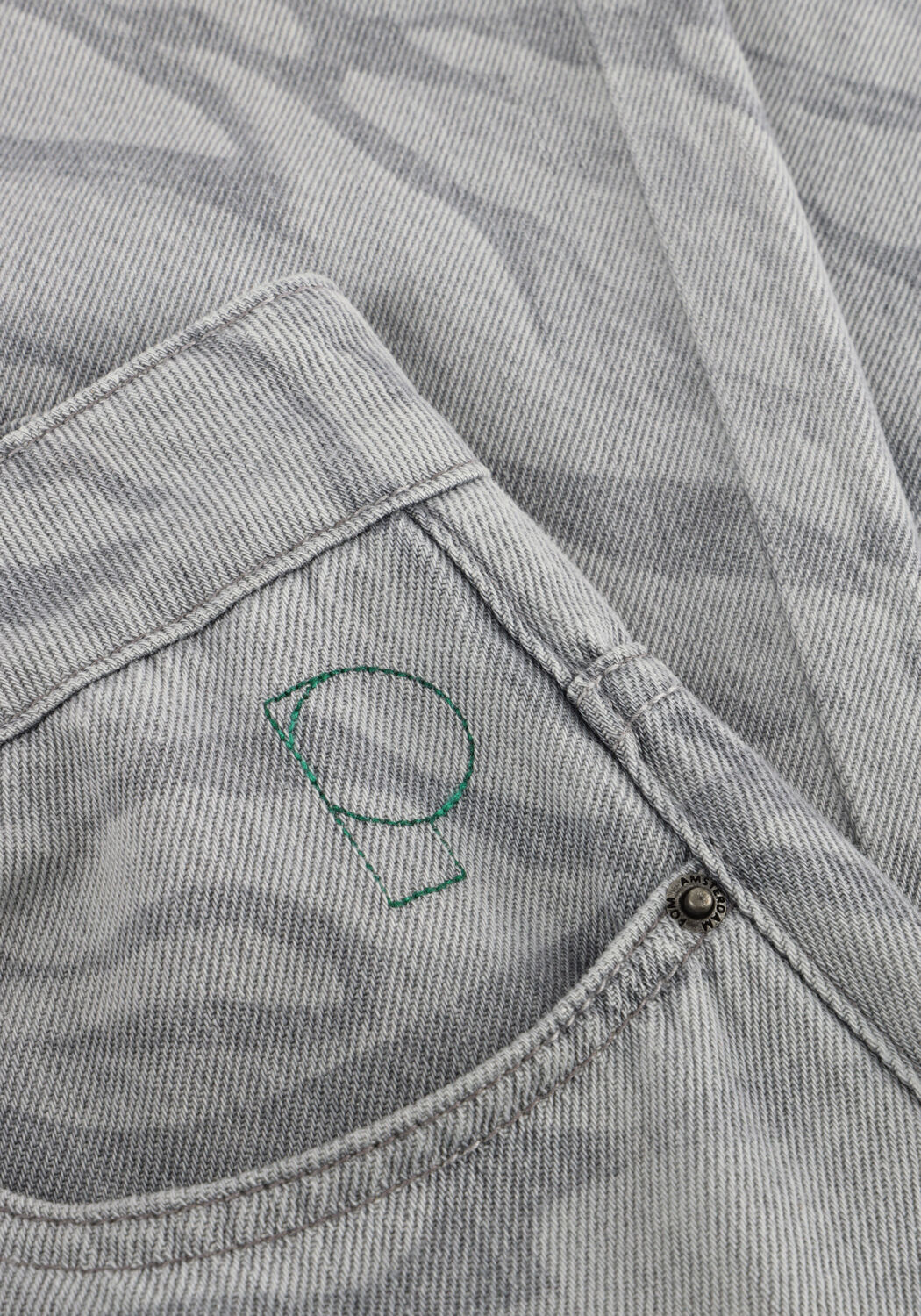 Grijze POM AMSTERDAM Jeans JEANS DENIM ANIMAL GREY - large