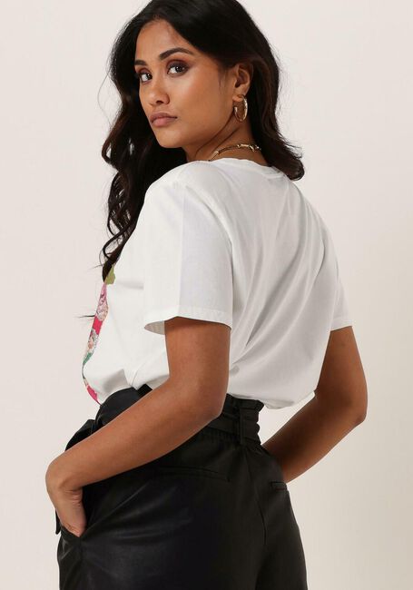 Witte ALIX THE LABEL T-shirt LADIES KNTTED COLLAGE T-SHRT - large