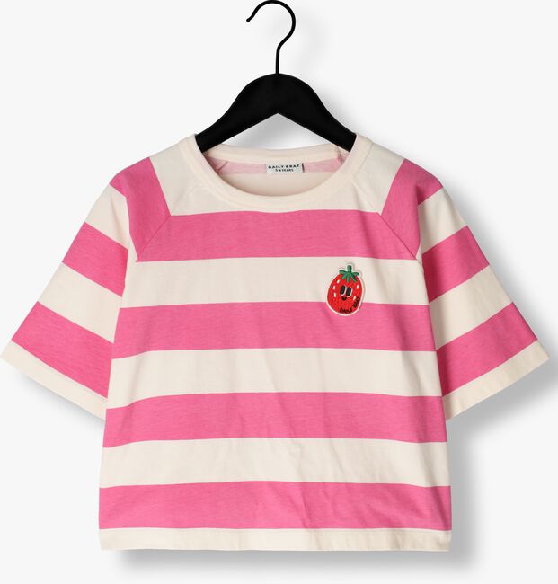 DAILY BRAT T-shirt STRIPED T-SHIRT G en rose - large