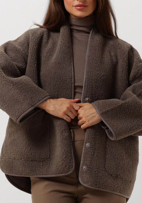 KNIT-TED Veste en cuir JOKO en marron - large