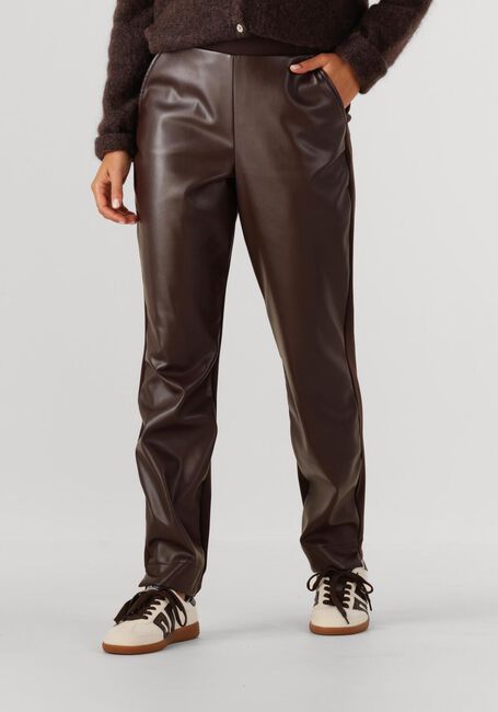 Bruine STUDIO ANNELOES Pantalon ANNE FAUX LEAHTER TROUSERS - large