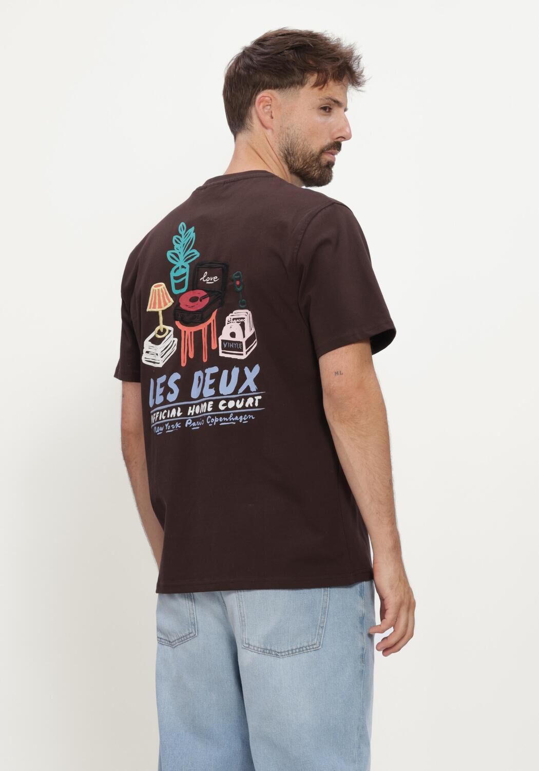 Bruine LES DEUX T-shirt RECORD T-SHIRT - large