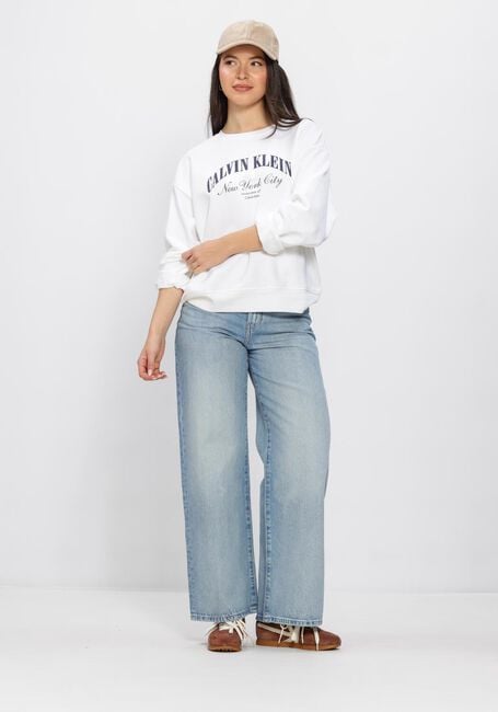 CALVIN KLEIN Pull LOGO GRAPHIC CREWNECK SWEATSHIRT en blanc - large