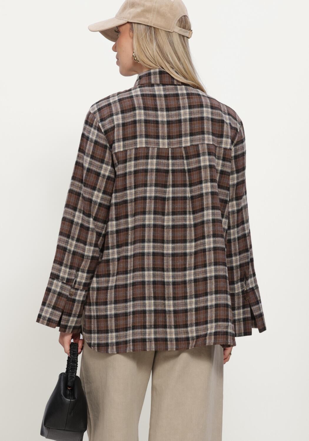 NEO NOIR DITA FLANNEL CHECK SHIRT Blouses en taupe - large