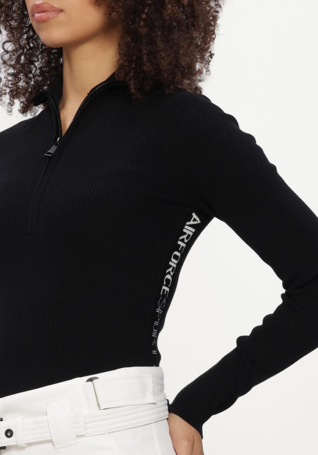 Zwarte AIRFORCE Trui RUBY RIBBED PULLY - large