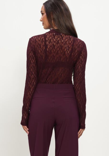 STUDIO ANNELOES Haut Reagan lace col top Bordeaux - large