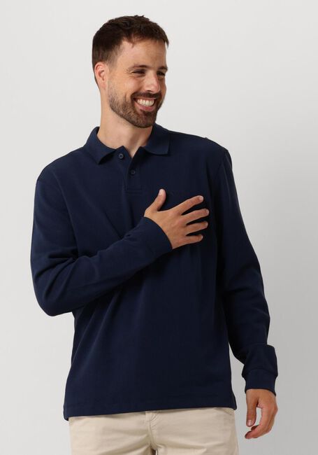 BOSS ORANGE Polo PATEMPESTO LONG Bleu foncé - large