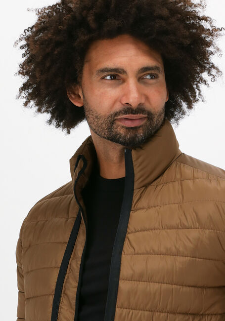 Khaki CAST IRON Gewatteerde jas SHORT JACKET TAFFETAR CONVERTI - large