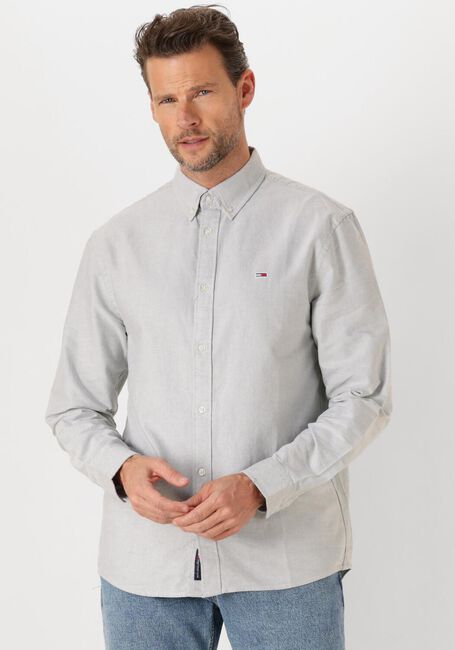 Lichtgrijze TOMMY JEANS Casual overhemd TJM REG OXFORD SHIRT EXT - large