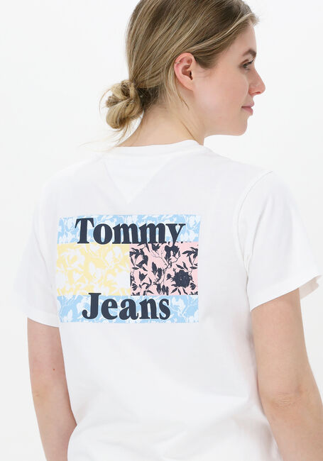 TOMMY JEANS T-shirt TJW FLORAL FLAG TEE Écru - large
