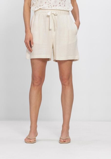 Beige OBJECT Korte broek OBJSANNE HW WIDE SHORTS - large