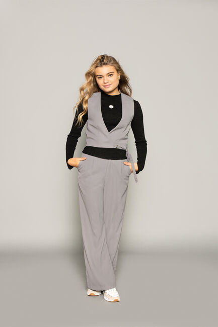 FRANKIE & LIBERTY Spencer KAIA WAISTCOAT en gris - large