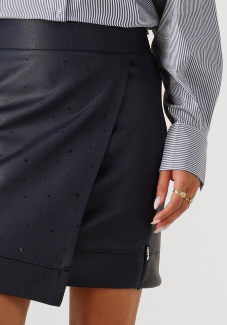 JANSEN AMSTERDAM Mini-jupe CARA ROK CS 769 SHORT OVERLAP RHINESTONES Bleu foncé - large