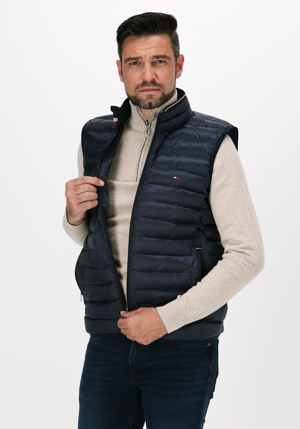 TOMMY HILFIGER Veste sans manches CORE PACKABLE CIRCULAR VEST en bleu Omoda