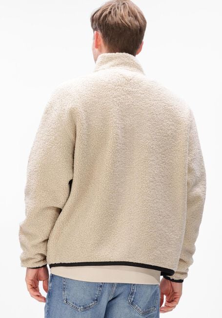 Creme TOMMY JEANS Teddy jas TJM RLX BADGE ZIP-THRU EXT - large