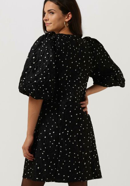 Zwarte CO'COUTURE Mini jurk YOYO DOT JACQUARD V-DRESS - large