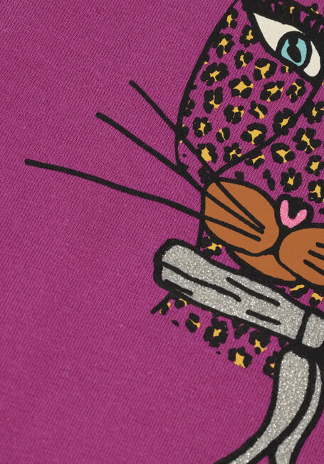 MOODSTREET T-shirt T-SHIRT WITH CHEST PRINT en violet - large