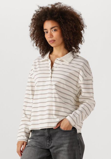 MY ESSENTIAL WARDROBE Haut ANNAMW LS POLO BLOUSE en blanc - large