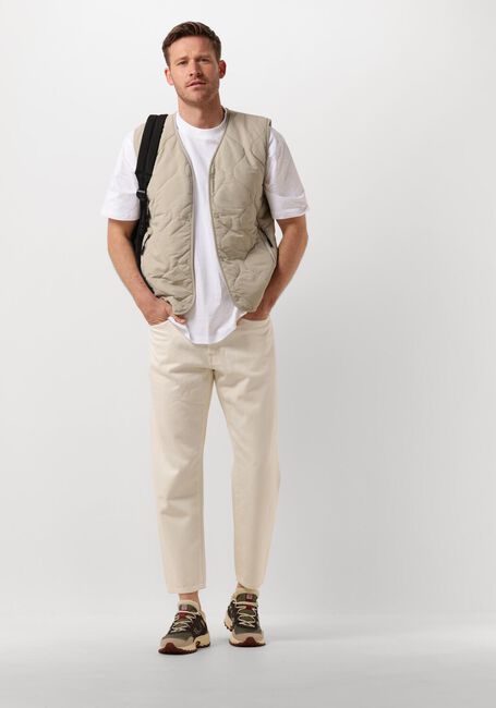 Beige WOODBIRD Bodywarmer WBTRAIS QUILT VEST - large