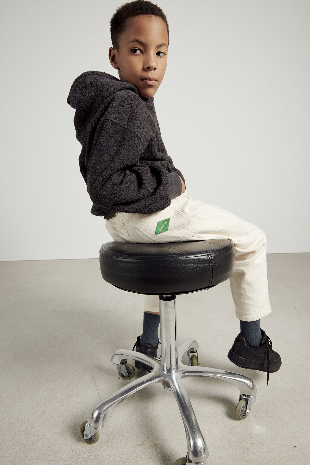 Grijze AMERICAN VINTAGE Sweater BOBYPARK SWEAT - large